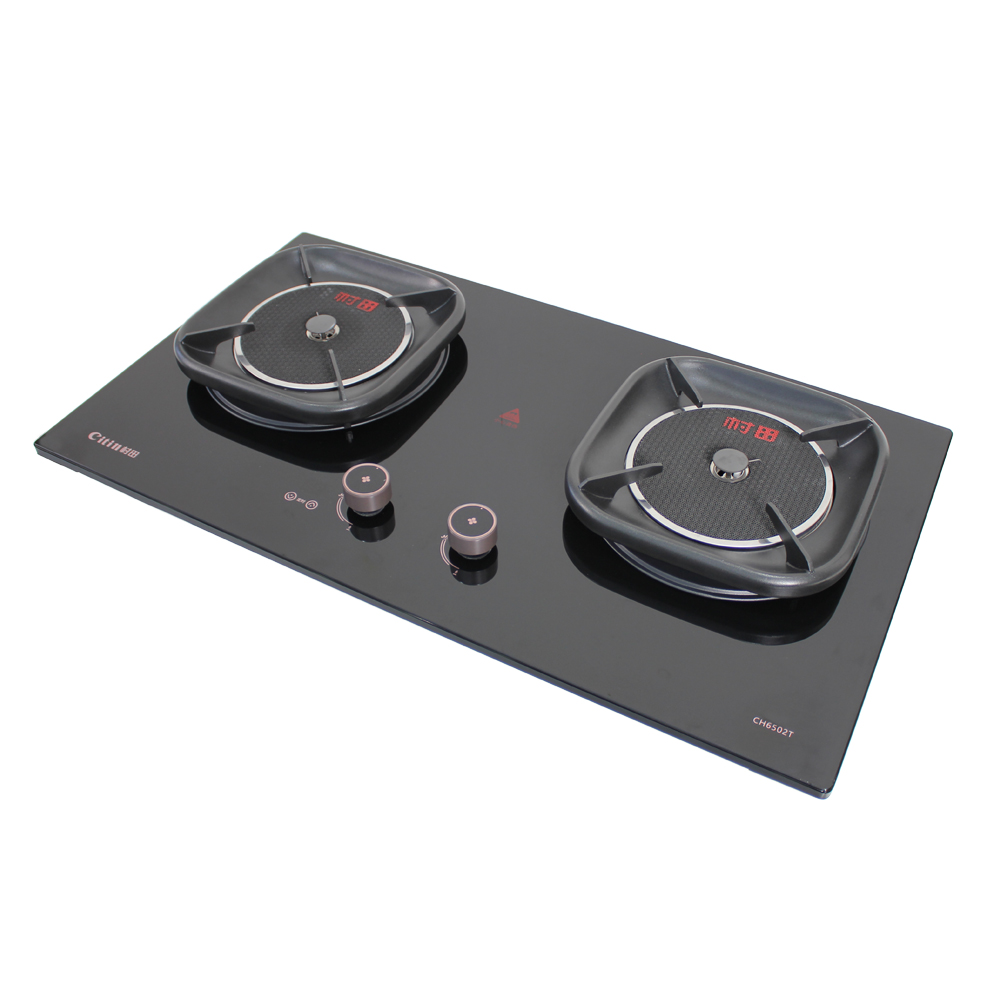 Citin 2 One-piece Cast Iron Burner 4.8kW Gas Stove Infrared Cooker with Timer Function CH6502T