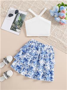 Teen Girls Summer Camisole and Skirts Set Cute Outfits