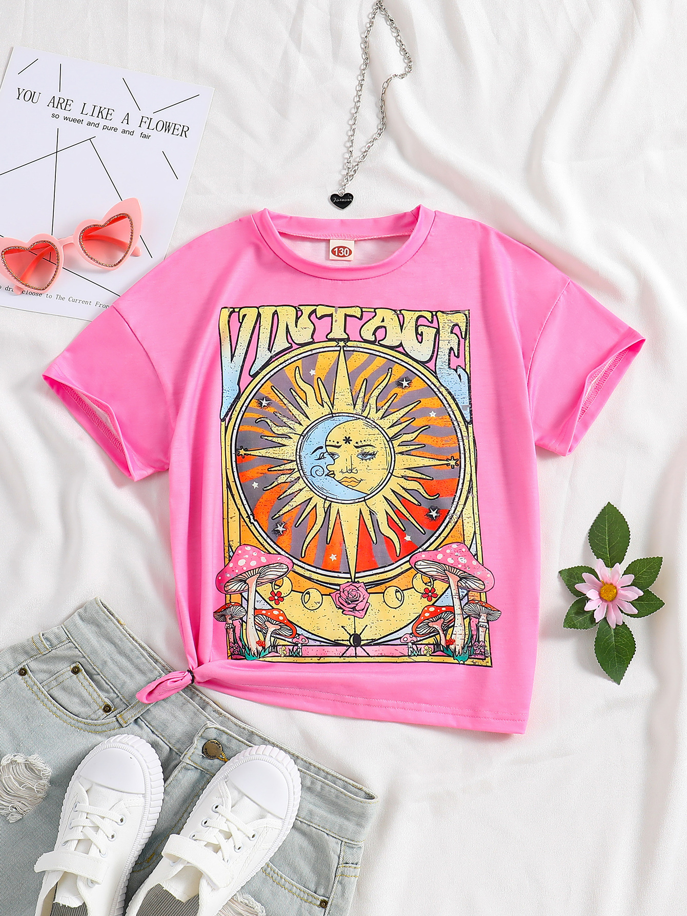 Tops For Girls Short Sleeve T-shirt