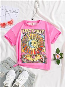 Tops For Girls Short Sleeve T-shirt