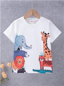 Boys Printed Short Sleeve Crewneck T-Shirts Top Tee Size 1-8 Years