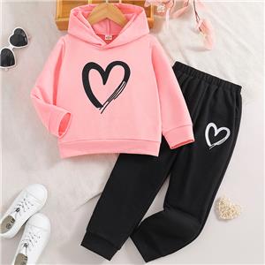 Toddler Girls Outfits 2 Piece Long Sleeve Hoodie Sweatshirt + Pants Fall Winter Clothing Set