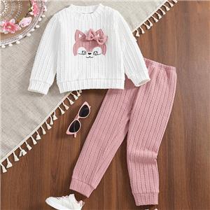 Toddler Girls Clothes 2Pcs Cute Pullover Sweatshirts and Sweatpant Fall Winter Outfit Tracksuits