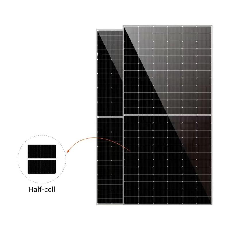 Painel fotovoltaico tipo P no telhado