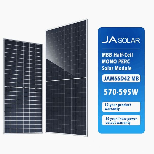 New JA 700W Solar Panel JAM66D46 LB Double Glass Bifacial Monocrystalline Silicon Half Cell Panels for Sales