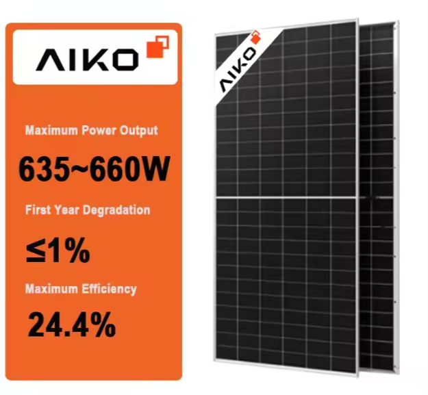 AIKO Stellar G-MCH72Dw 635-660W 640w 645w 650w 655w N-Type ABC Dual Glass PV Panel System