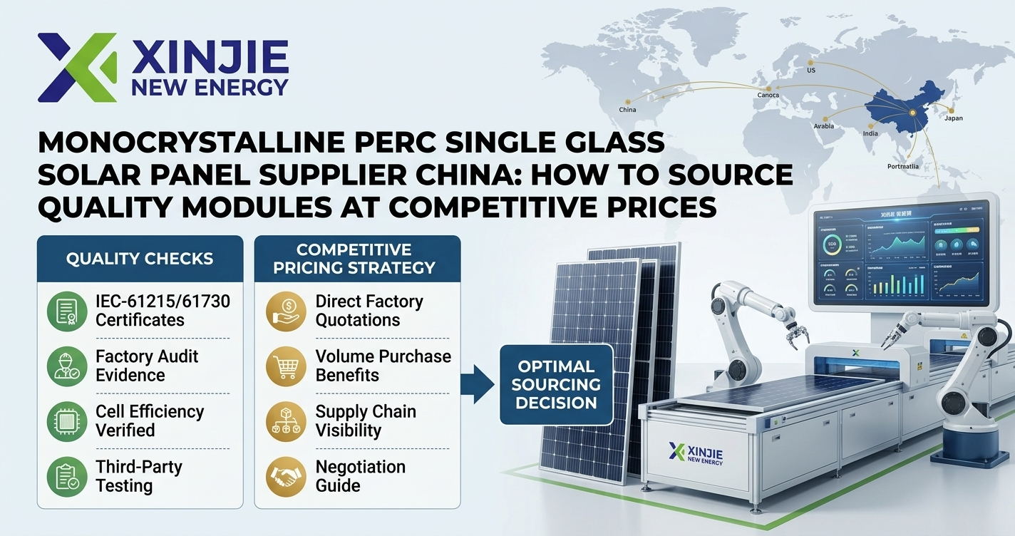 Monocrystalline PERC Single Glass Solar Panel Supplier China: How to Source Quality Modules at Competitive Prices