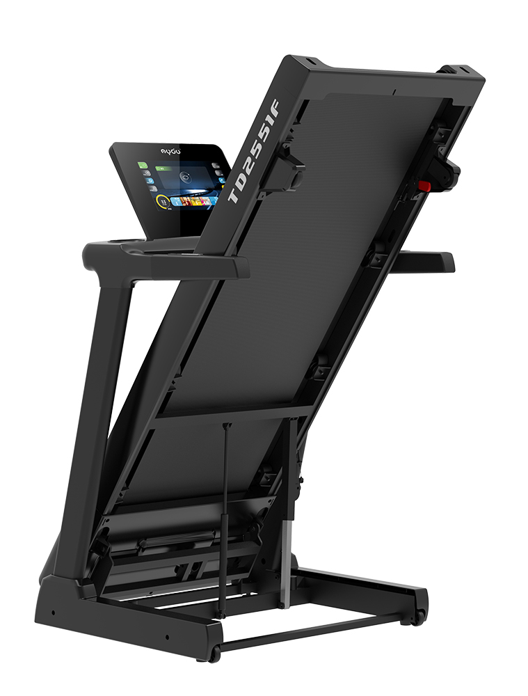 Button foldable treadmill