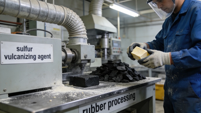 Rubber vulcanizing agent