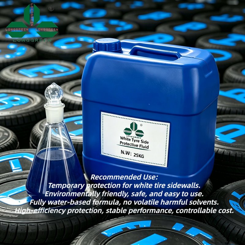 White Tire Side Protective Fluid 066A For Tire Storage And Transportation