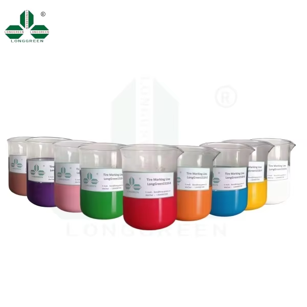 Coloured tyre marking lines