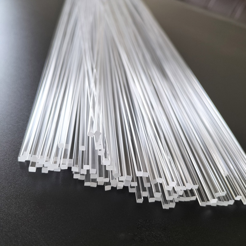 Clear Acrylic Plexiglass Rods PMMA Square Strips
