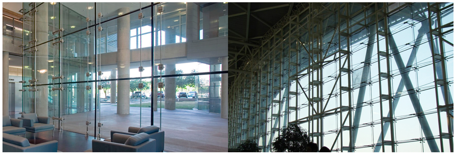 Point supported glass curtain wall Point supported glass curtain wall