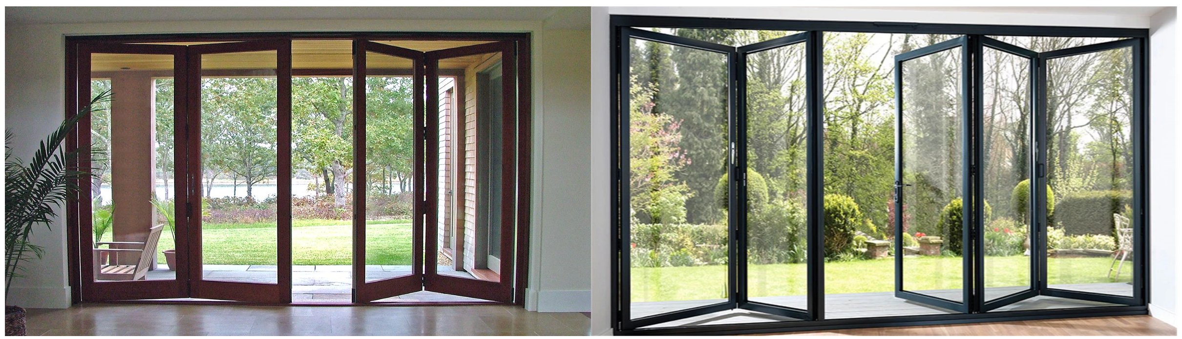 Aluminum alloy folding door