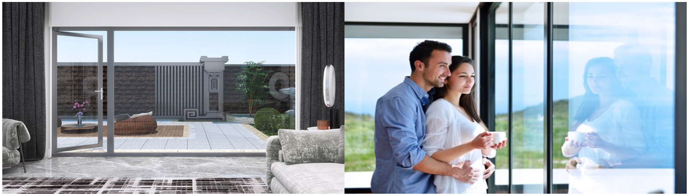 Broken bridge swing door