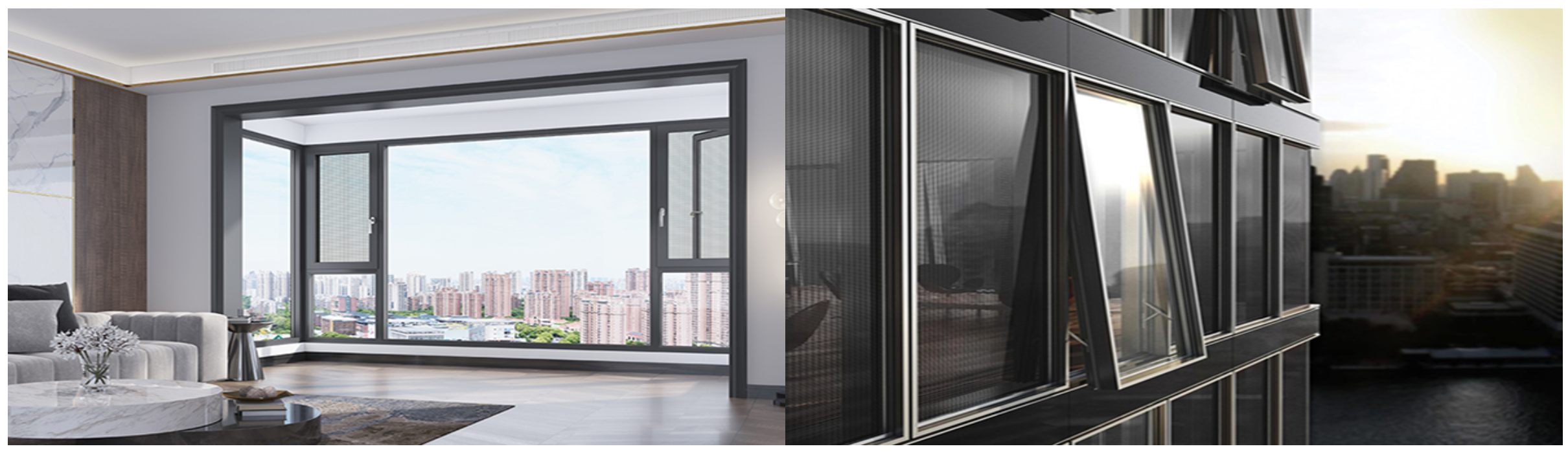 Heat insulating casement window