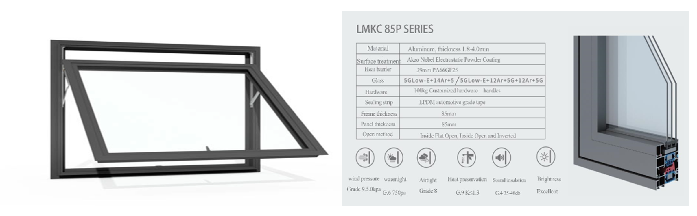 Outswing Aluminum Window