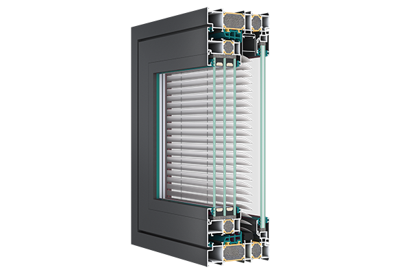 Двухслойное пассивное алюминиевое окно
