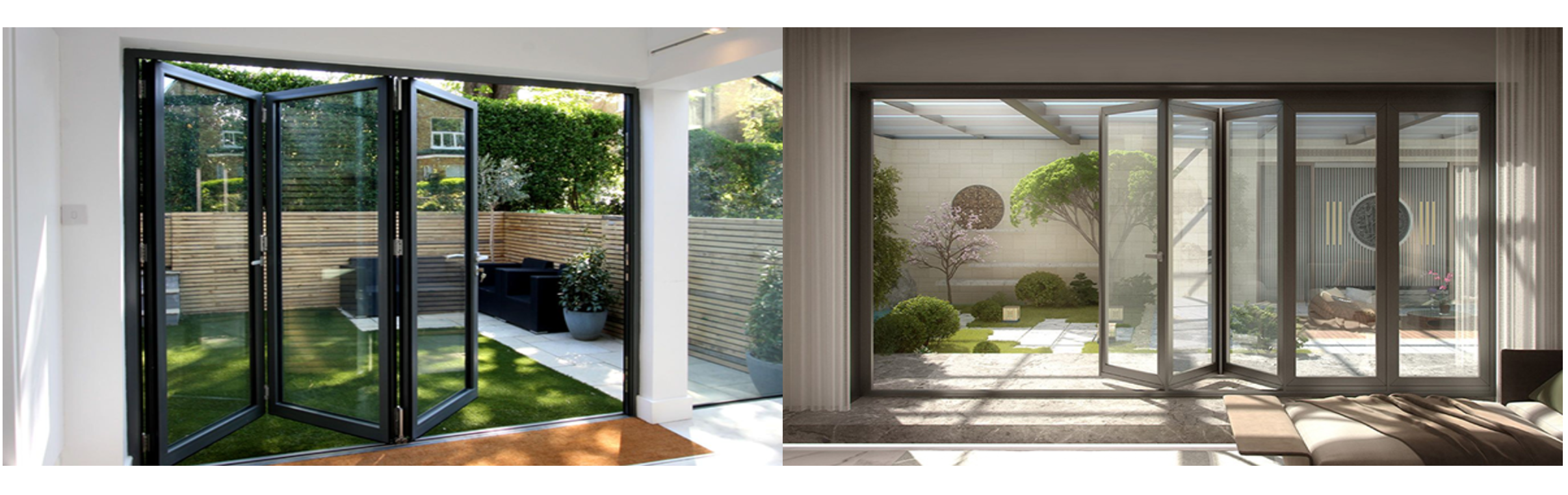 Household aluminum alloy bifold door