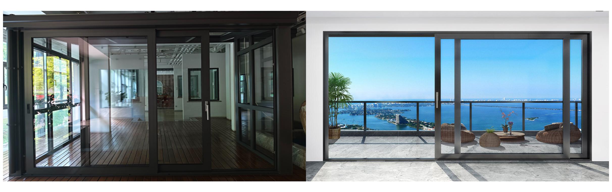 Sliding door for balcony