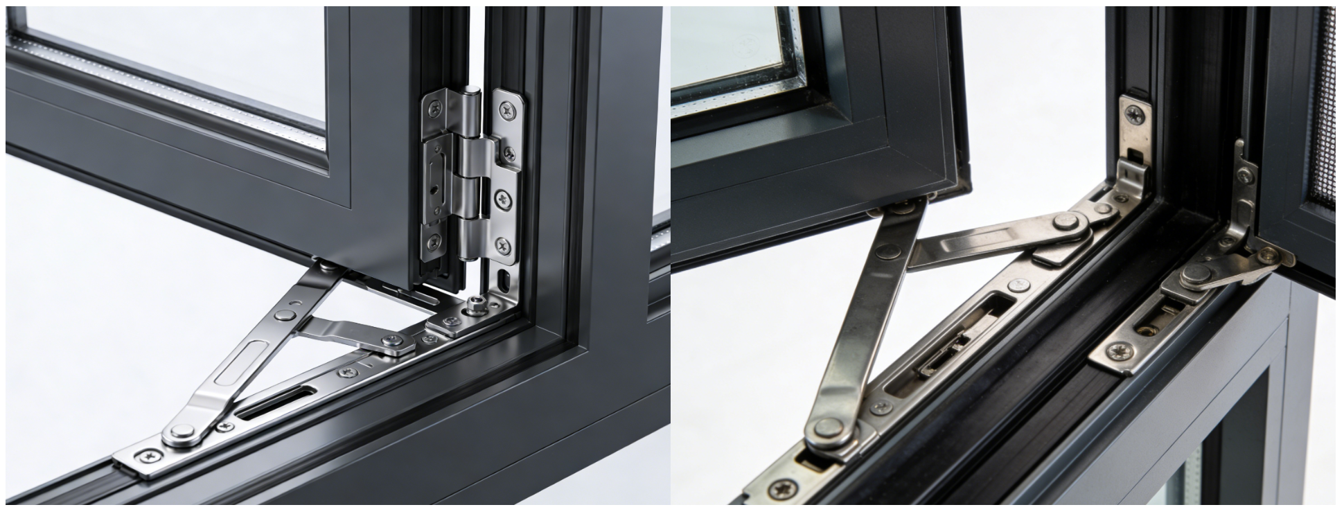 Exterior aluminum hinged window Exterior aluminum hinged window