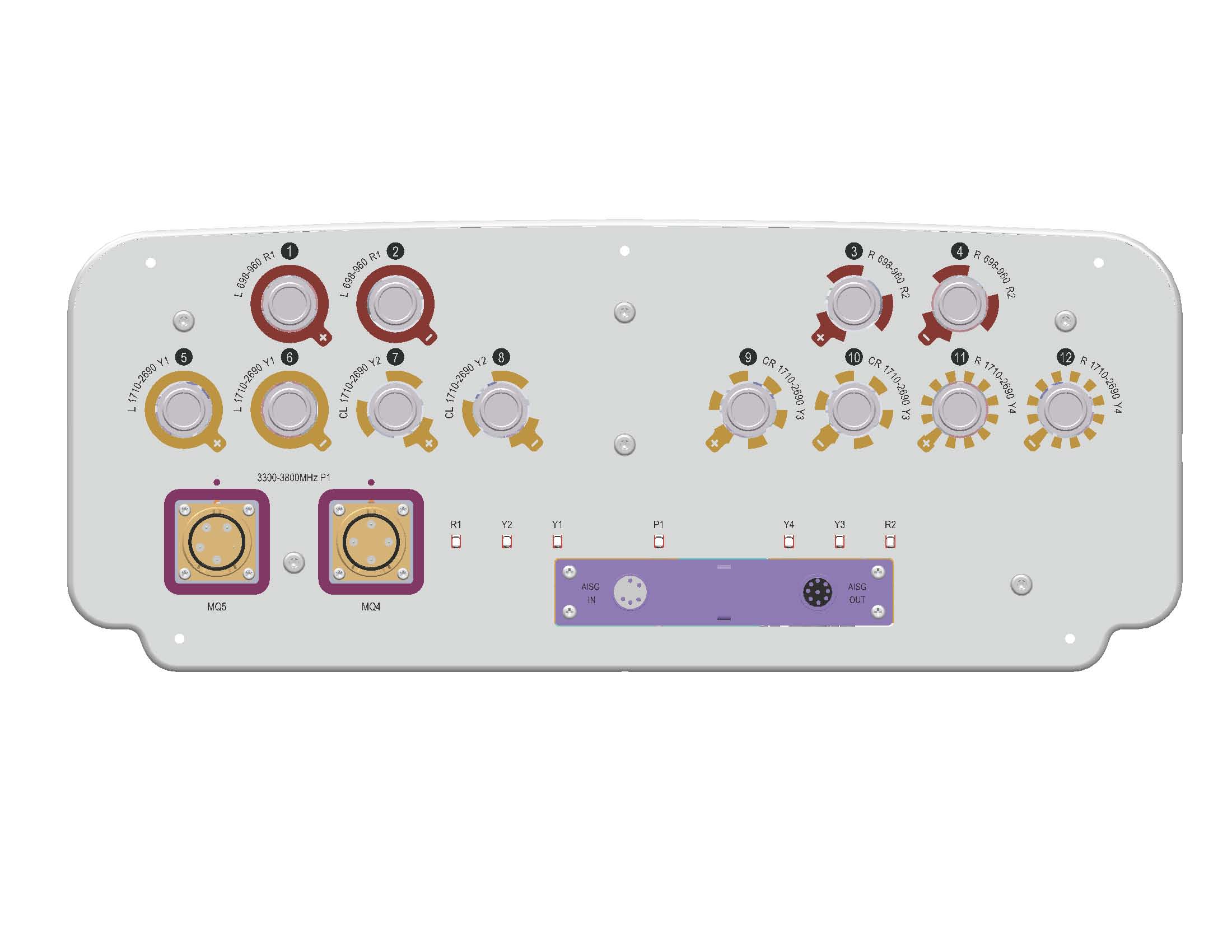 2LB4MB 65° 12/14dBi+3.5GHz TDD Antenna