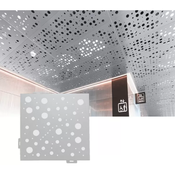 Backlit Gradient Exterior Perforated Metal Panel