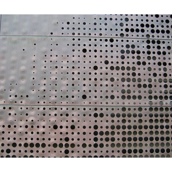 Backlit Gradient Exterior Perforated Metal Panel