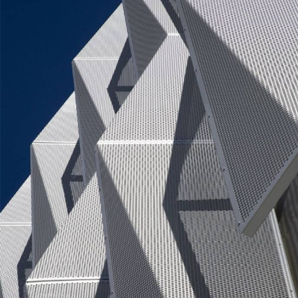 Perforated Metal Facade Texture Architecture