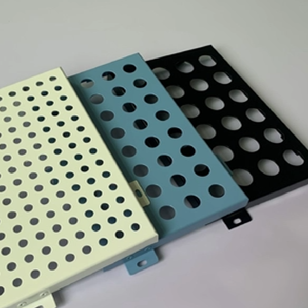 Black White Powder Coated Perforated Metal Sheet