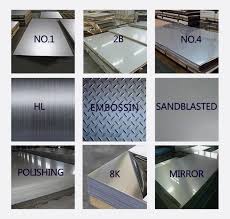 Stainless steel surface processing grades characteristics and use