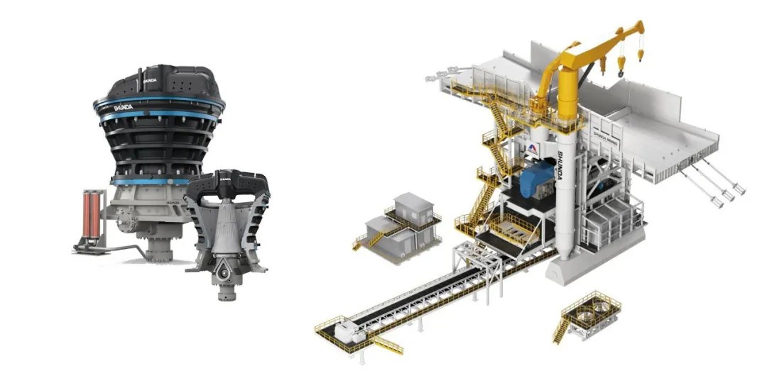semi-mobile rotary crushing station