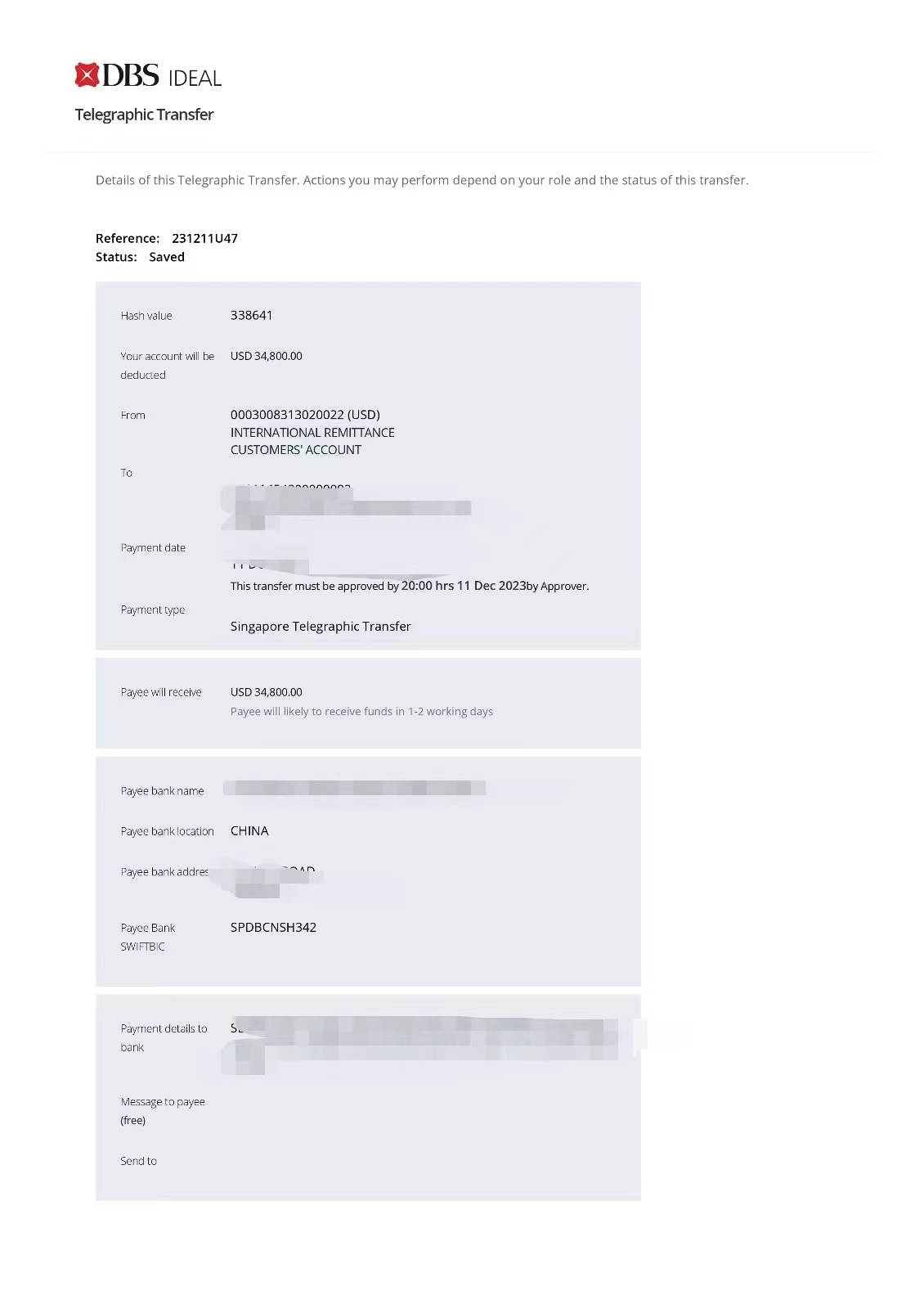 Delivery method, time, payment method