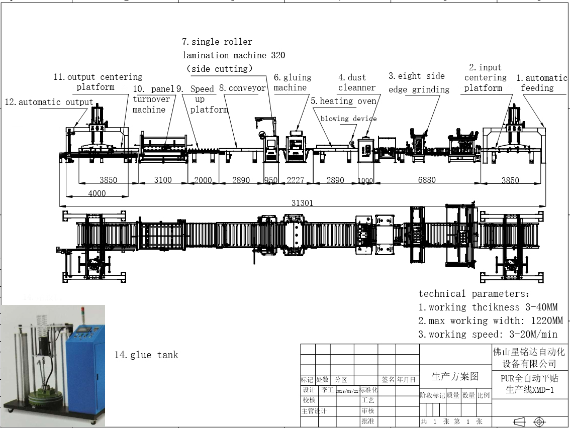 Production line plan diagram