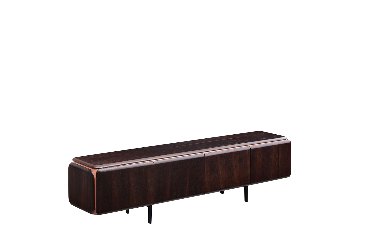 Mueble de TV moderno de madera oscura