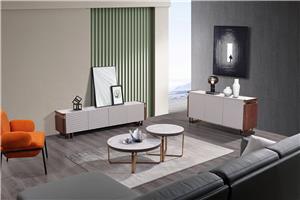 Minimalist white Sideboard for living room set