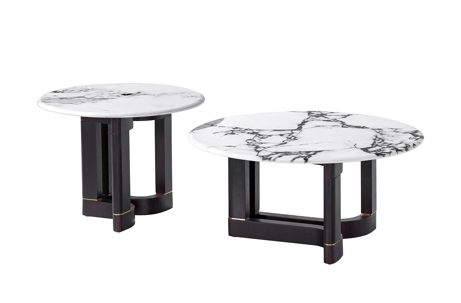 Black Veneer Marble Top Coffee Table