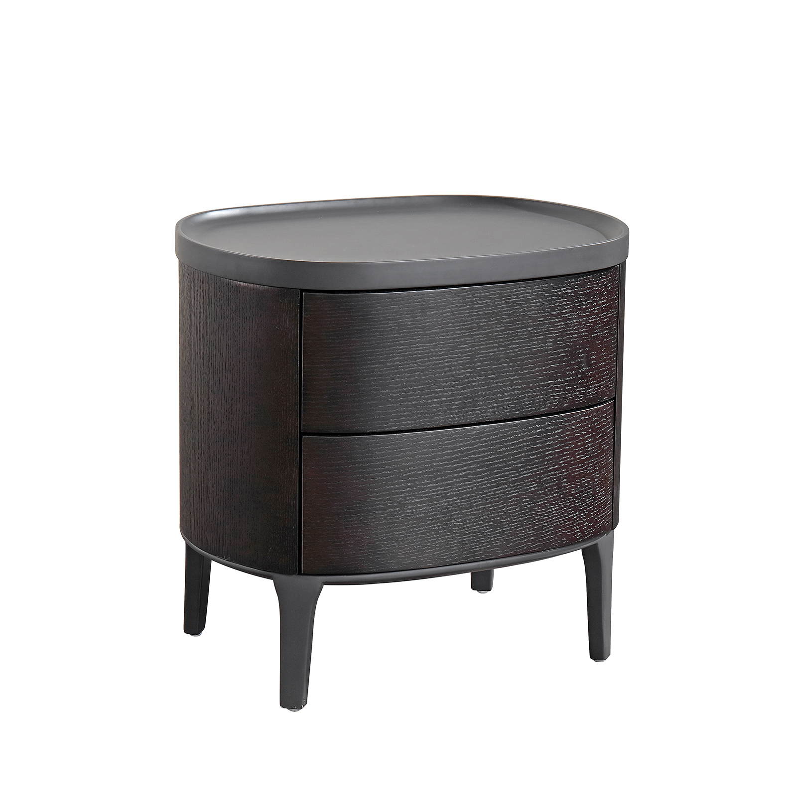 Luxury Painted Wood Bedside Table With Iron Legs