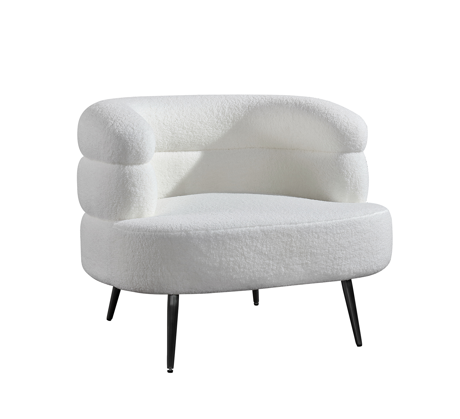 White velvet backrest leisure chair