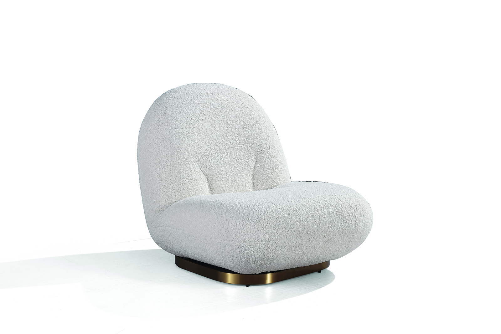 White fabric Leisure chair