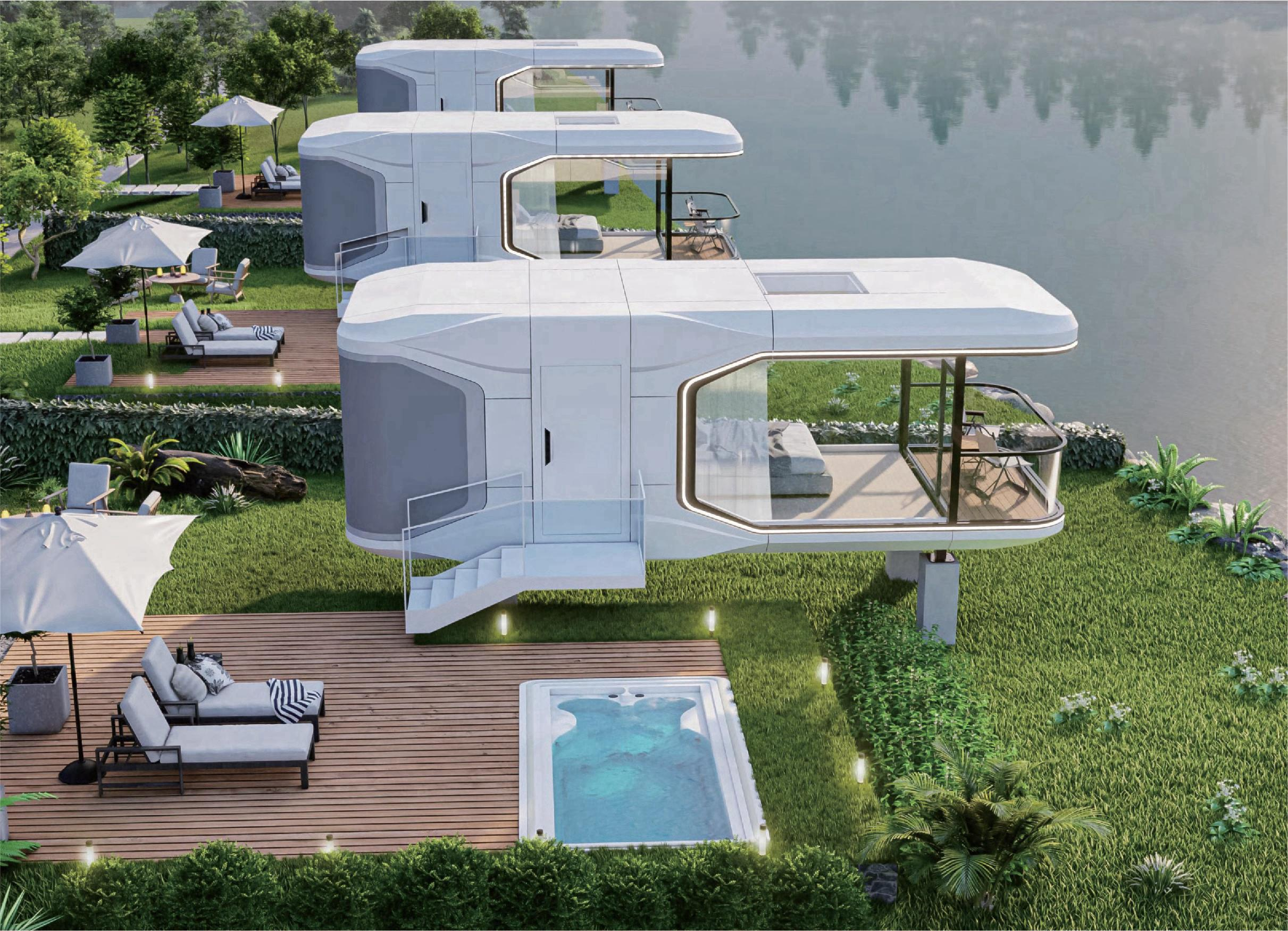 Aluminum Alloy Mobile Prefabricated House With Terrace