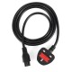 Customizable copper 3 pin uk plug pc laptop computer monitor ac power cord cable for hair dryer power cable