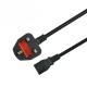 Customizable copper 3 pin uk plug pc laptop computer monitor ac power cord cable for hair dryer power cable