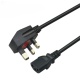 Customizable copper 3 pin uk plug pc laptop computer monitor ac power cord cable for hair dryer power cable