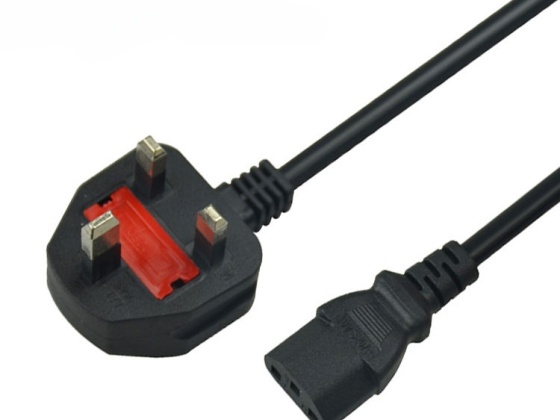 Cable de alimentación con enchufe británico: cables de cobre personalizados para aparatos electrónicos y secadores de pelo