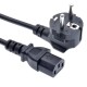 French Three Core Power Cord Manufacturer's Pure Copper Stripped Cable with Single Head Plug