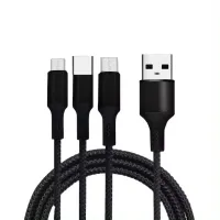 Wholesale 3-in-1 Fast Charger: Type C Data Cables for Mobile Phones, Laptops, and Computers