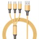 Universal 3 in 1 Cable: Fast Type C Charging and Data Cord for Mobile, Laptop, and PC