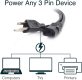 CE Approved American 3 Pin Prong Plug Cable USA 3Pin AC Cords Electric Lead IEC C13 US Power Cord