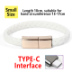 EVERSHINE Wearable Portable Leather Woven USB-C/Android/Other Data Cable Bracelet Charging Cable